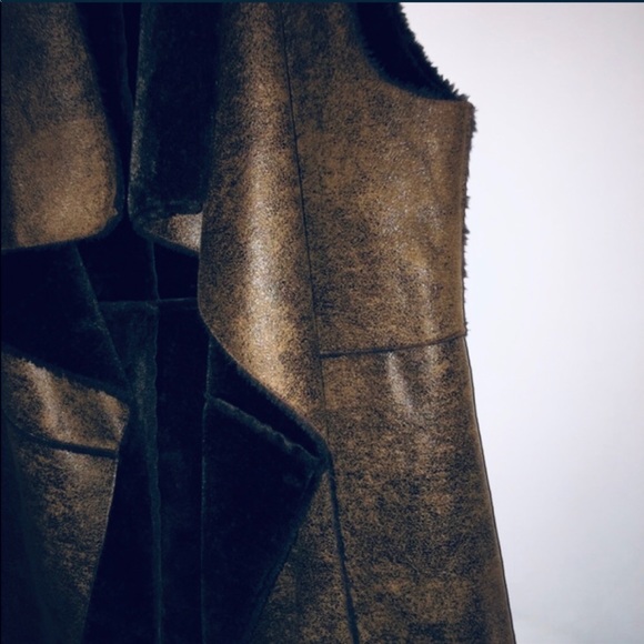 NWT Whiskey Boho Chic Faux  Suede/Fur Vest - Picture 4 of 4